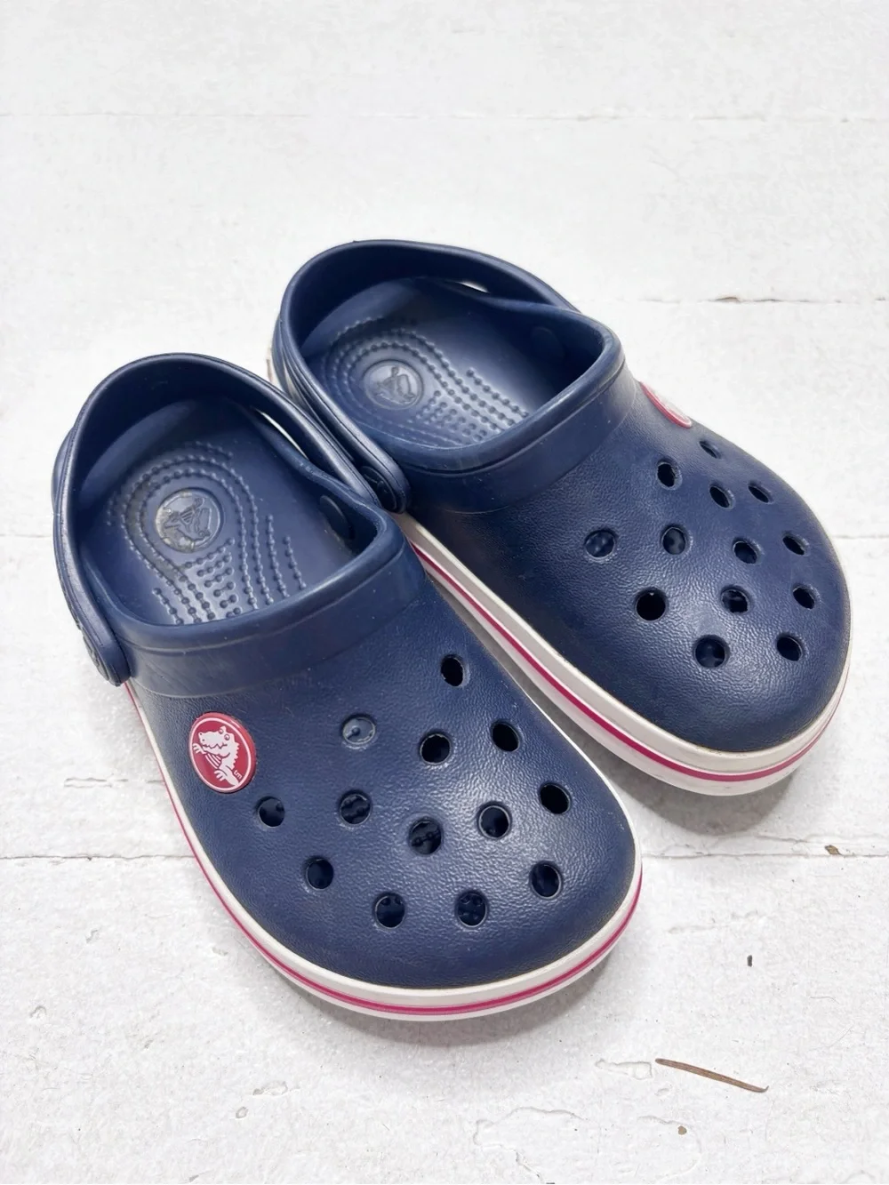 Crocs Crocband Clogs Navy White Red Size 8/9